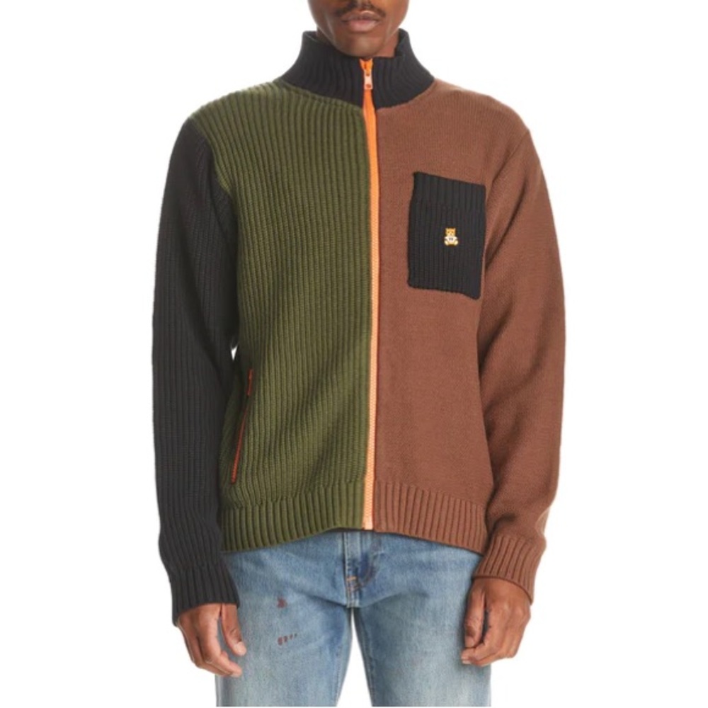 Teddy Fresh Full Zip Colorblock Sweater